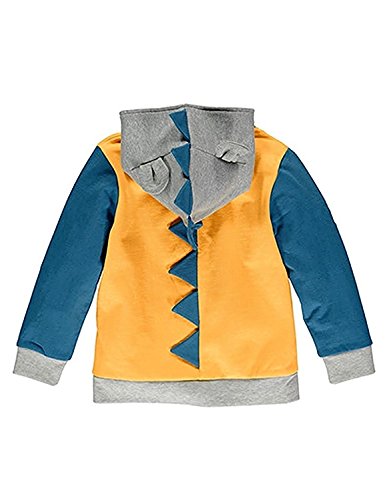 CM-Kid Little Boys Dinosaur Jacket Baby Toddler Zipper Hoodie Jackets Outwear 1-6T