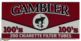 Gambler Full Flavor 100 Cigarette Tubes (10 Boxes) 200 Count Per Box = 2000 Tubes