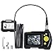 Digital Inspection Camera with 0.21inch Lens, 2.7inch Color Screen, 9.84ft Semi-Rigid Tube, 4X Zoom Industrial Endoscope, 2600mAh Lithium-Ion Battery Borescope+Tool Box
