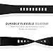 Diruite 22mm Classic Silicone Strap Band for Fossil Gen 5 Carlyle / Julianna / Gen 4 Q Explorist HR Smartwatch Band Strap - Black