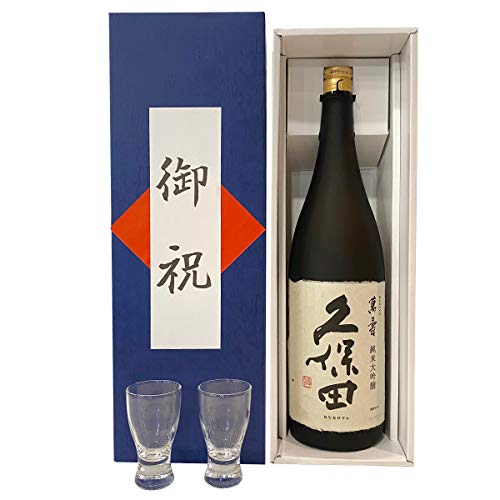 8位：永文商店 久保田 萬壽 1800ml 御祝グラス2個セット（画像は『Amazon.co.jp』から引用）