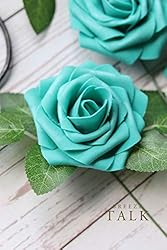 Breeze Talk Artificial Flowers Teel Green Roses
