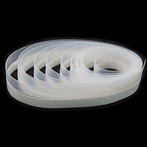 Flexible Soundproof Silicone Door window weather stripping 16 Feet Length 1-3/8 inch width (35mm, Transparent)