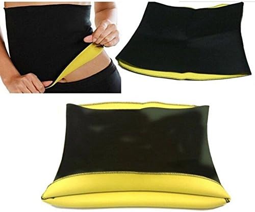 Xiangze Fitness Slimming Cincher Belt - Tummy Waist Trimmer - Tight Belly Burner - Black + Yellow