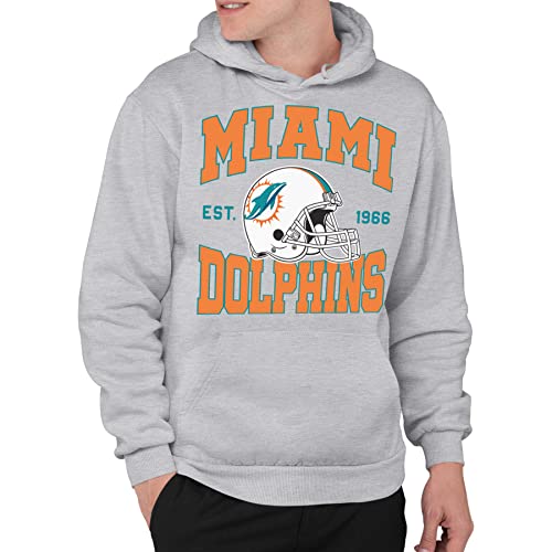 Junk Food Mens Team Helmet Nfl Hoodie Sweatshirt, Athletic Heather, M EU