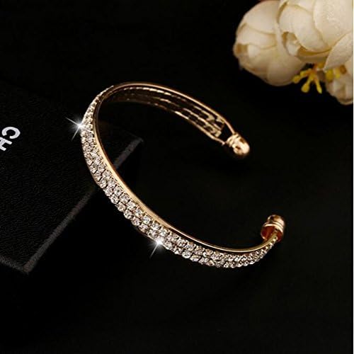 Cubic Zirconia Bracelet Environmental Copper Gold plated For Girls Women By Promices