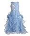 FAIRY COUPLE Girl's Organza Ruffle Flower Girl Pageant Communion Dress K0073