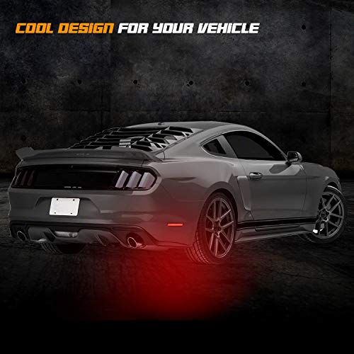 RUXIFEY Smoked LED Side Marker Lights Rear Sidemarkers Compatible with 2015-2019 Ford Mustang Red - Pack of 2