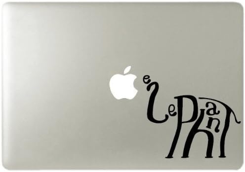 Car Decals Funny Elephant Picture Made of Word MacBook Vinyl Bumper Sticker Decoration for Car Laptop Truck