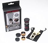 Nunet Universal Clamp Camera Lens 10x Optical Zoom Telescope + Fish Eye Lens + Wide Angle + Macro Lens 4-in-1 Kit with Universal Clip and Microfiber Lens Cleaning Cloth Bag for Iphone 6 6 Plus 5 5c 5s 4s 4 Ipad Samsung HTC ONE Smartphones (Black, Whi