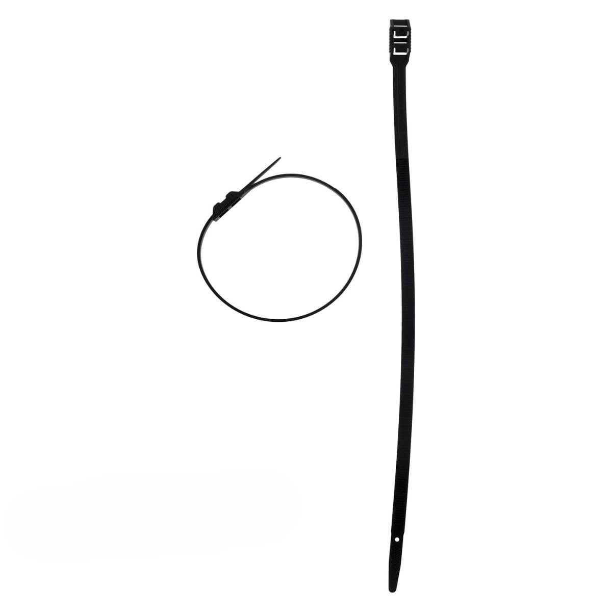 Zenitech 121074 Set of 100 Cable Ties Black