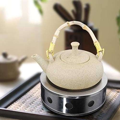 Stainless Steel Teapot Warmer Candle Base, Hollow Frame Design Candle Holder, Tealight Warmer for Borosilicate Glass Teapots Coffee Tealight Heater