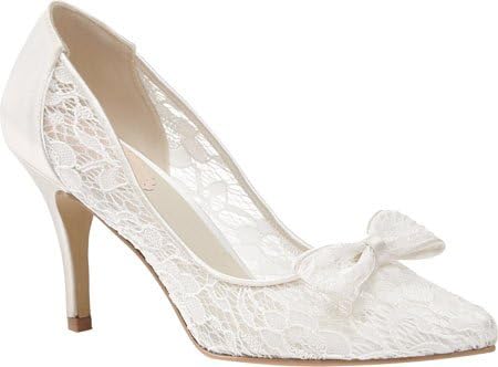 Pink Paradox London Women's Promise Pointed Toe Pump,Ivory Satin,US 6 M