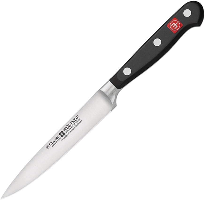 Wüsthof Classic 4.5 Inch Utility Knife, Black/Silver, 229mm, 11 cm