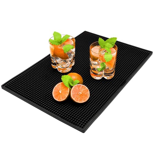 Wonwood Direct Bar Mat Non-Slip Dish Drainer for Kitchen Cocktail Bar Counter Suitable for Bar or Home Use, Used to Fix Wine Glasses 45 x 30 cm
