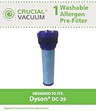 Crucial Vacuum 1 Dyson DC39 Washable & Reusable Pre Motor Filter; Fits Dyson DC39 Canister Vacuums; Compare to Part # 923413-01; Designed & Engineered