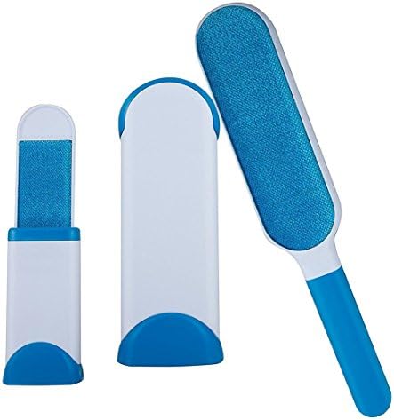 Pet Hair Remover Dog Cat Fur Brush with Self-Cleaning Base Double-Side Home Furniture Sofa Clothes Cleaning Lint Brush