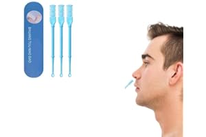 FANSUIT Nasal Hair Cutter, 2024 Upgraded Nostril Hair Remover Tool, Double Sided Nose Hair Knife Nose Manual Nose Hair Trimmer for Women Men (3pcs-Blue)