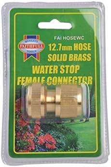 Faithfull FAIHOSEWC Brass Female Water Stop Connector 12.7mm (1/2in) Diameter - Image 3