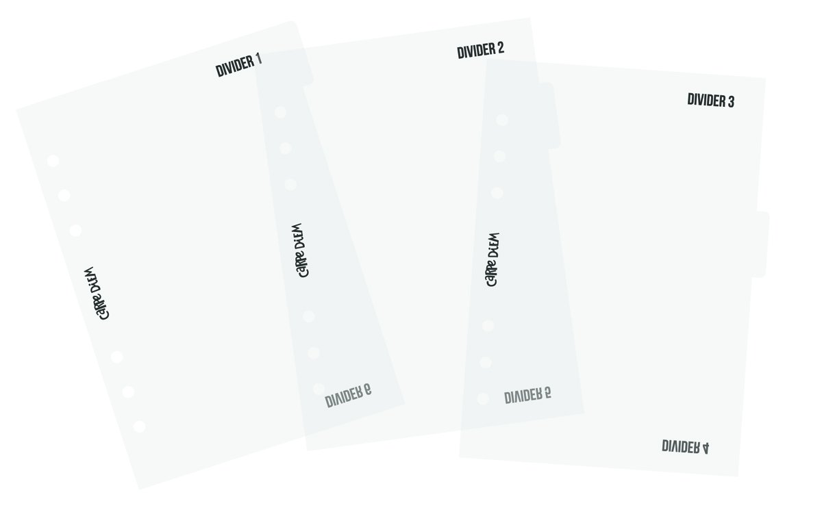 Carpe Diem A5 Divider Templates, Medium