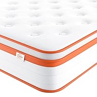 TeQsli Double Mattress 4FT6, 10 Inch Gel Memory Foam 7 Zone Orthopedic Double Mattress Pocket Sprungs Wave Memory Foam Hybrid - Medium Firm - Motion Isolation 135x190x25 cm