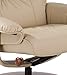 Bonded Leather Recliner and Ottoman - Taupe