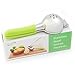 6peas Lemon Lime & Orange Squeezer is the Best Hand Held Manual Citrus Juicer. Made from Food Grade Stainless Steel with Lime Green Silicone Handles for Comfort. Easily Extract More Fresh Juice Now!
