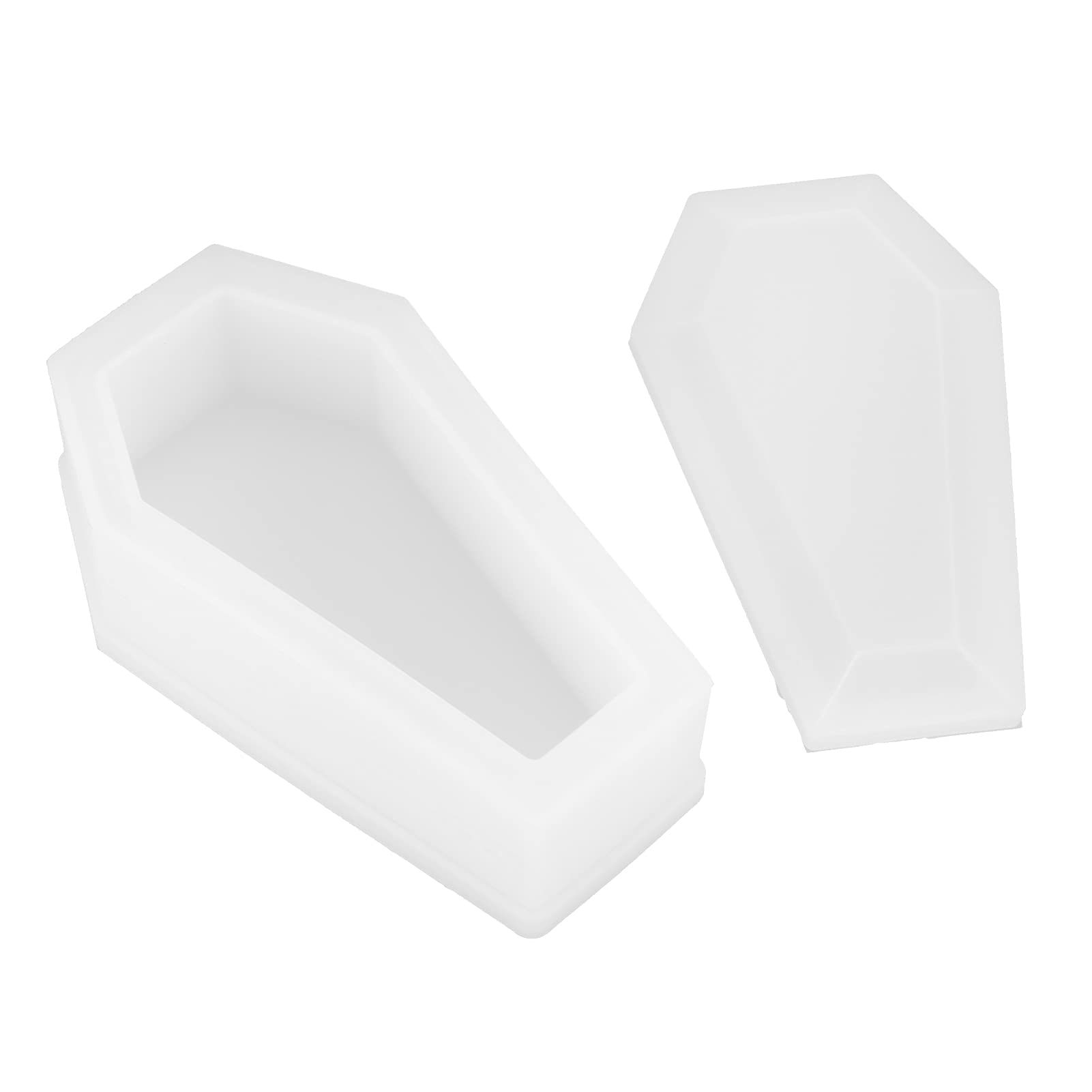Halloween Resin Silicone Mould, Coffin Zombie Dark Mirror Storage Box Epoxy Mould for DIY