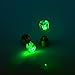 Flammi Bright Stylish LED Earrings Glowing Diamond Crown Shaped Ear Studs (Green)