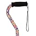 NOVA Designer Walking Cane with Offset Handle, Lightweight Adjustable Walking Stick with Carrying Strap, “Butterfly Symphony” Design