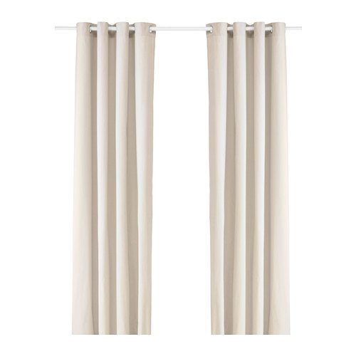 IKEA SANELA - Pair of Curtains Window Panels Light Beige 55 x 98 