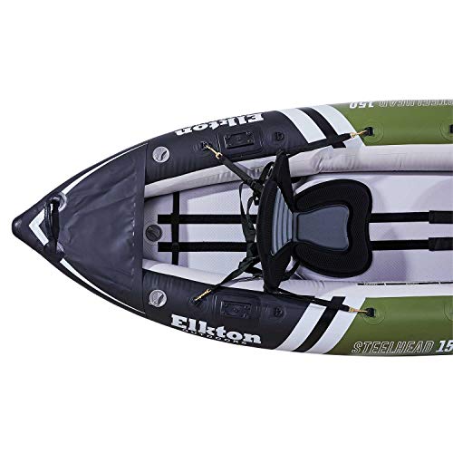 Elkton Outdoors Steelhead Inflatable Fishing Kayak TwoPerson Angler