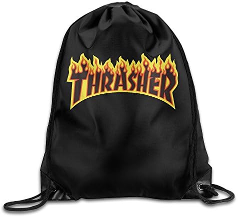 Thrasher On Fire Logo Sport Yoga Drawstring Backpack