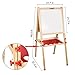 Beebeerun Large Adjustable Double-sided Kids' Art Easel Standing Easel with Paper clip, Chalk Board, Easel for Toddler with Bonus Magnetic Letters, Numbers and Other Accessories