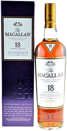Rarity Macallan 18 Years Sherry Oak Distilled 1996 0 7l Incl Purple Gift Box Highland Single Malt Scotch Whisky Amazon Co Uk Beer Wine Spirits