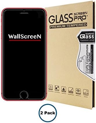 WallScreeN Protector for iPhone 7 Plus/iPhone 8 Plus (Only) Tempered Glass Protection with [9H Hardness] [HD Clarity] [3D Touch] - Crystal Clear (2 Pack)
