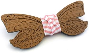 GIGETTO Woman's Wooden Bow Tie, Handmade, Wood Bowtie, Wedding, Party, Girl Fashion. Gift Box. Limited Edition "DREAMS"