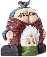 Hxeilzge Welcome Garden Gnomes Ornaments Polyresin Outdoor Statue view 8