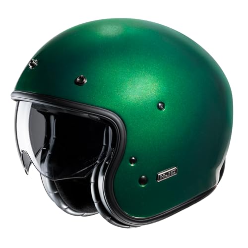 Hjc V31 Green Deep Green Open Face Helmets XS - Maat XS - Helm