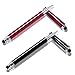 3-in-1 Stylus Pens for Touch Screens,Capactive Stylus for Smartphones,Tablets(5.7 inch Length)-Extra 2 Refills+8 Rubber Tips-Black&Wine Red