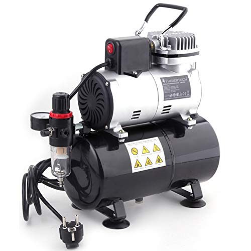 Timbertech Professional Kolbenöl ohne ruhige Airbrush-Kompressor mit Kühllüfter ABPST08 für Hobby, Tätowierung, Nagel usw. – Bild 8