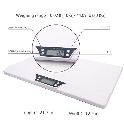 Spritool Multi-Functional Baby and pet Scale (Suitable for Small and Medium-Sized Under 40LB Pet Puppy and Kitty Scale) (20KG (44 LB)) - Thumbnail 4
