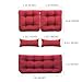 QILLOWAY Outdoor Patio Wicker Seat Cushions Group Loveseat/Two U-Shape/Two Lumbar Pillows for Patio Furniture,Wicker Loveseat,Bench,Porch,Settee of 5 (RED)