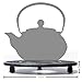 Happy Sales HSTV-BMB06, Bamboo Cast Iron Trivet, Black