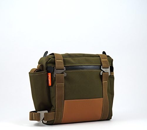 4L Bicycle Pannier Bike Shoulder Bag For Frame (Moss Green/Brown)