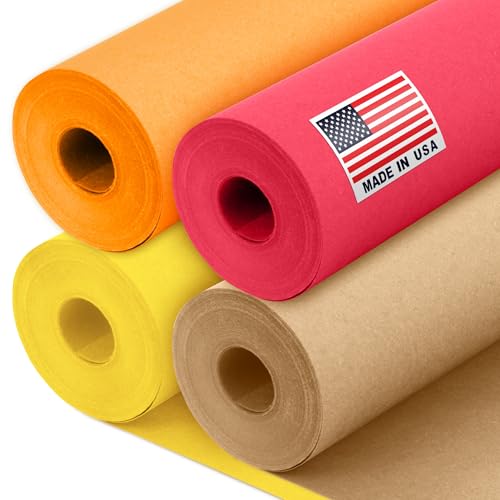 Paclord 12" x 1200" (100 ft) Thanksgiving Day Kraft Paper Rolls Set, 45 Lbs - B…