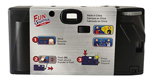 Einwegkamera, 35 mm Film, Einmalgebrauch, One Shot Fun Shooter 400 ASA/ISO 27 Belichtungen mit Blitz, 2er-Pack – Bild 5