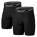 Baleaf 9 Inches Men's Active Underwear Sport Cool Dry Performance Boxer Briefs with Fly (2-Pack)