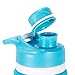 Valourgo Bpafree Collapsible Water Bottle - Reusable Water Bottle For Gym Bike Running Cycling 550 Milliliter 19 Ounce Aqua Blue Sports Water Bottle