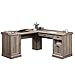 Sauder Barrister Lane L-Desk, Salt Oak finish